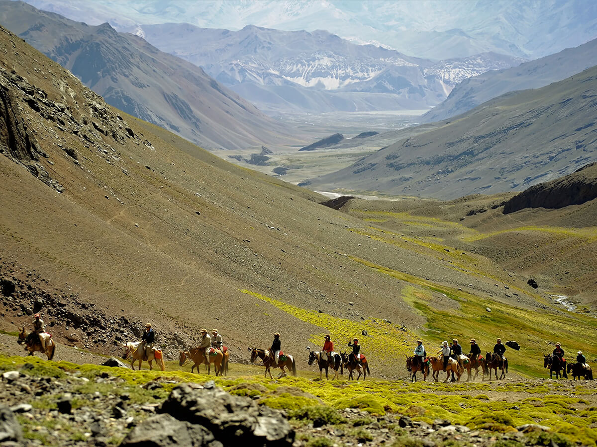 Cruce a caballo Argentina-Chile por paso Portillo-Piuquenes